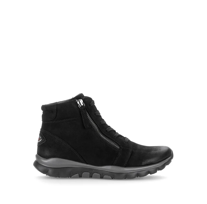 Baskets montantes noires en cuir nubuck