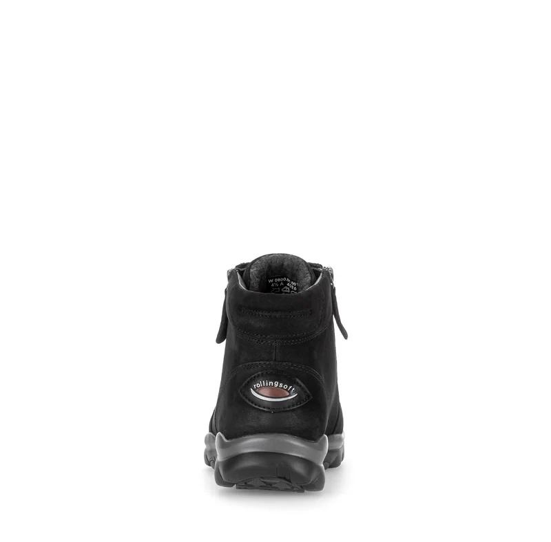 Baskets montantes noires en cuir nubuck