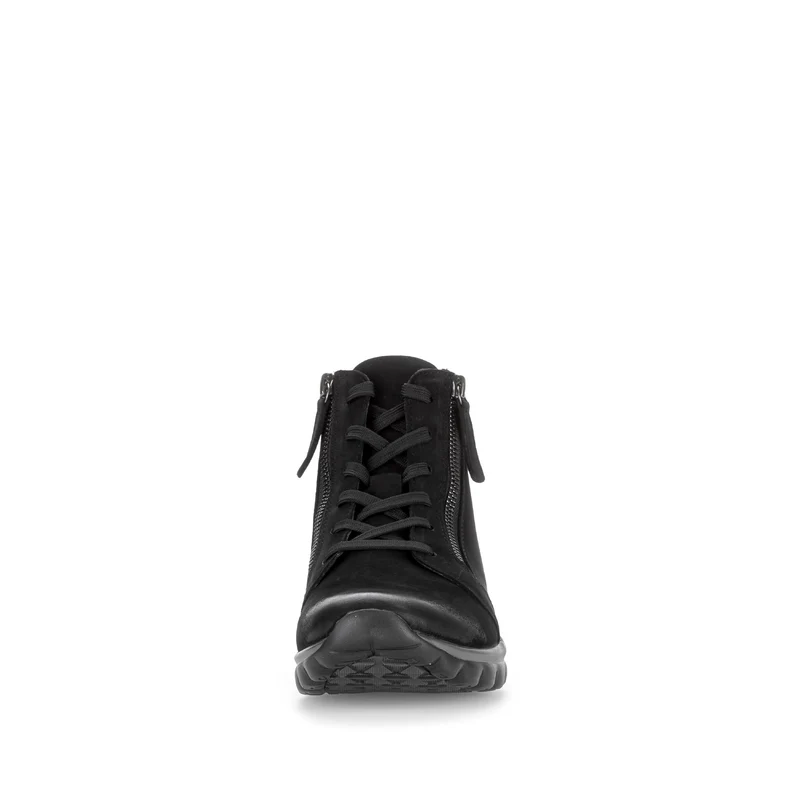 Baskets montantes noires en cuir nubuck