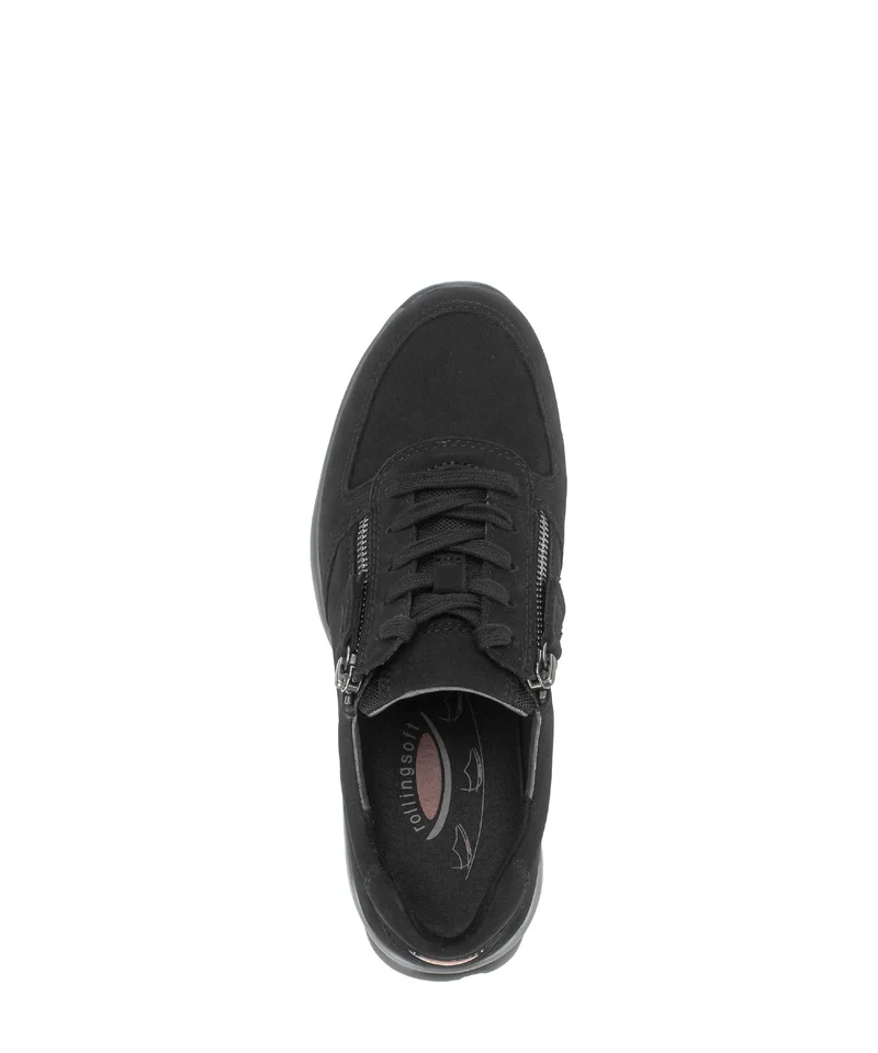 Baskets noires en cuir nubuck