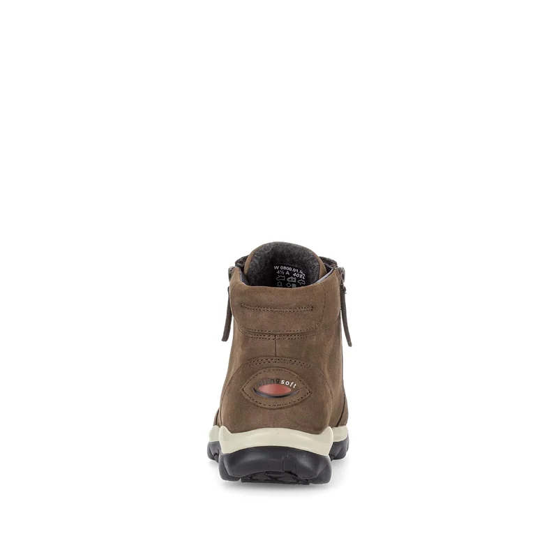 Baskets montantes cognac en cuir nubuck