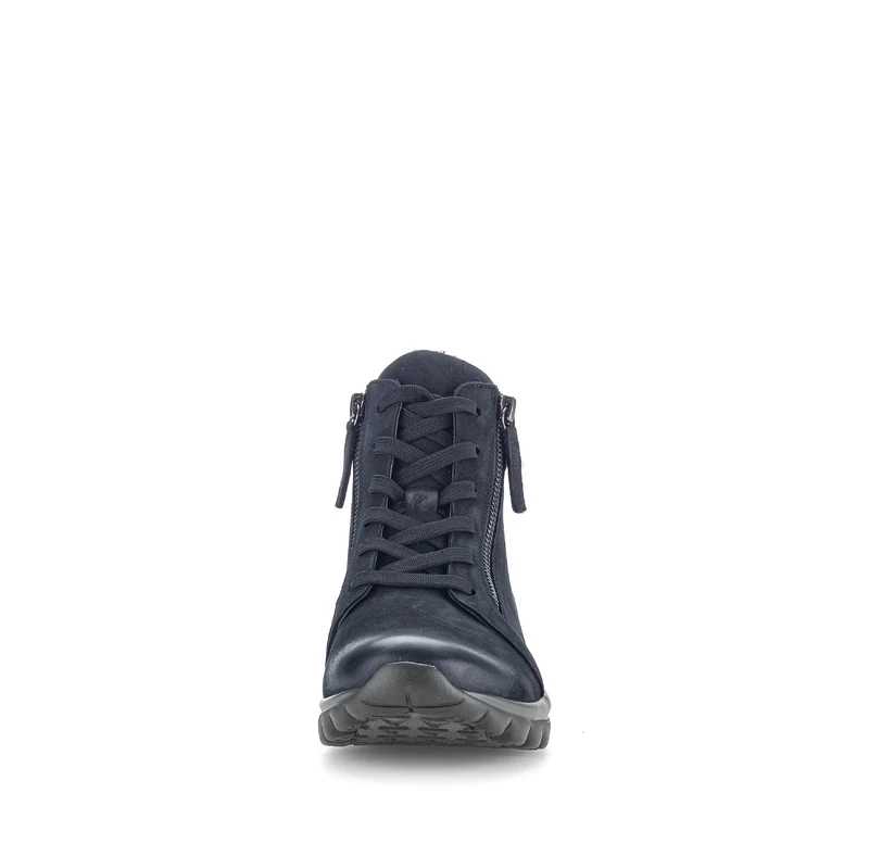 Baskets montantes bleues en cuir nubuck