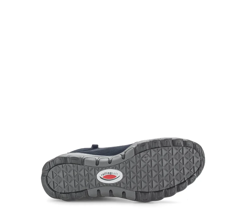 Baskets montantes bleues en cuir nubuck