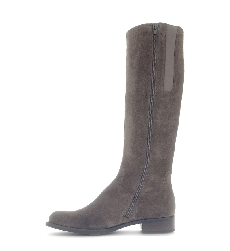 Bottes marron en cuir velours