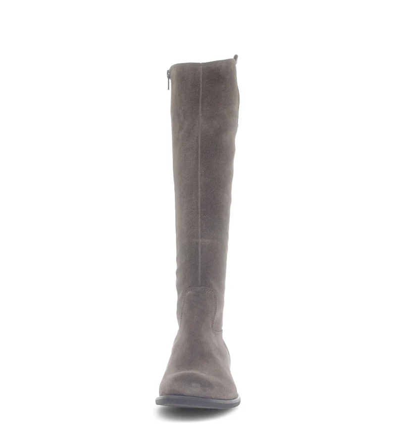 Bottes marron en cuir velours
