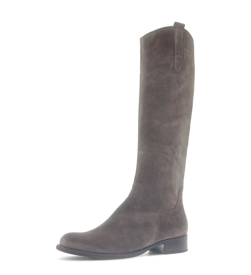 Bottes marron en cuir velours