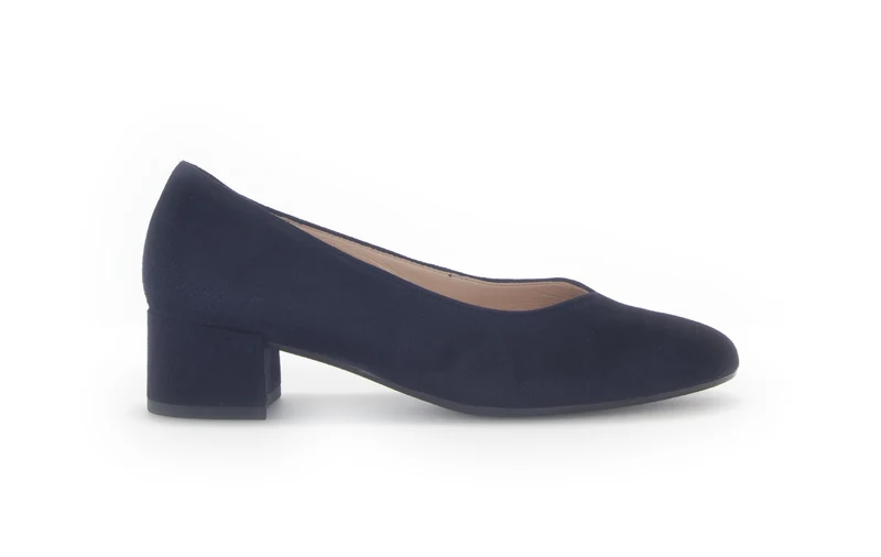 Escarpins bleus en cuir velours