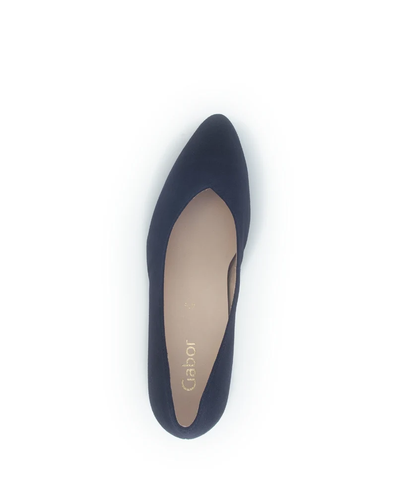 Escarpins bleus en cuir velours