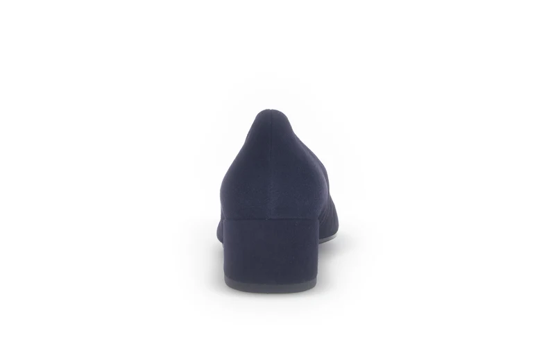 Escarpins bleus en cuir velours