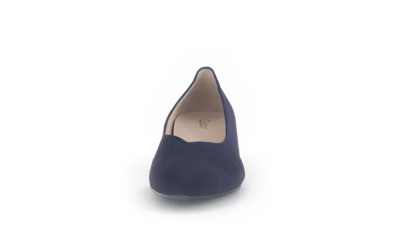 Escarpins bleus en cuir velours