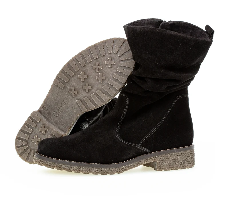 Bottines noires en suède