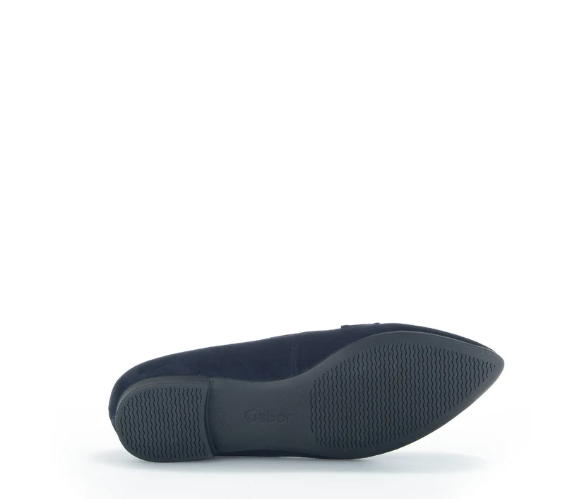 Mocassins bleus en cuir
