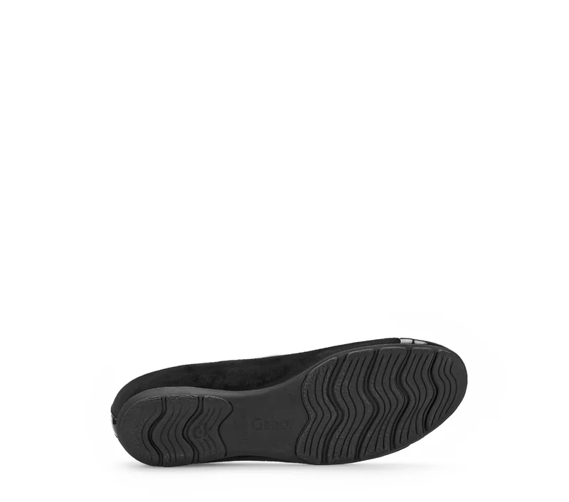 Ballerines noires en combinaison cuir