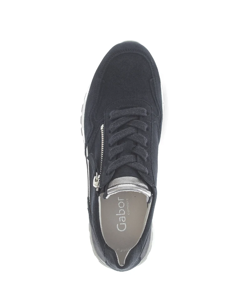 Baskets bleues en cuir