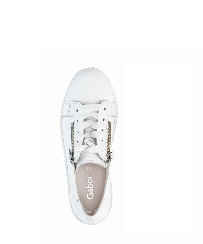 Baskets blanches en cuir lisse
