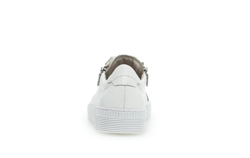 Baskets blanches en cuir lisse