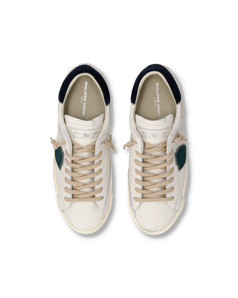 Sneakers Prsx Men with Smooth Suede spoiler, Milk Blue