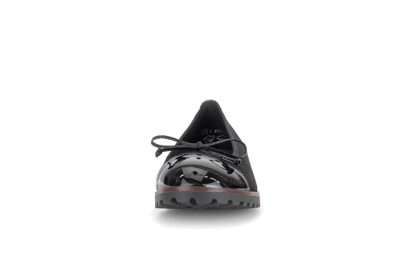 Ballerines noires en nubuck et vernis