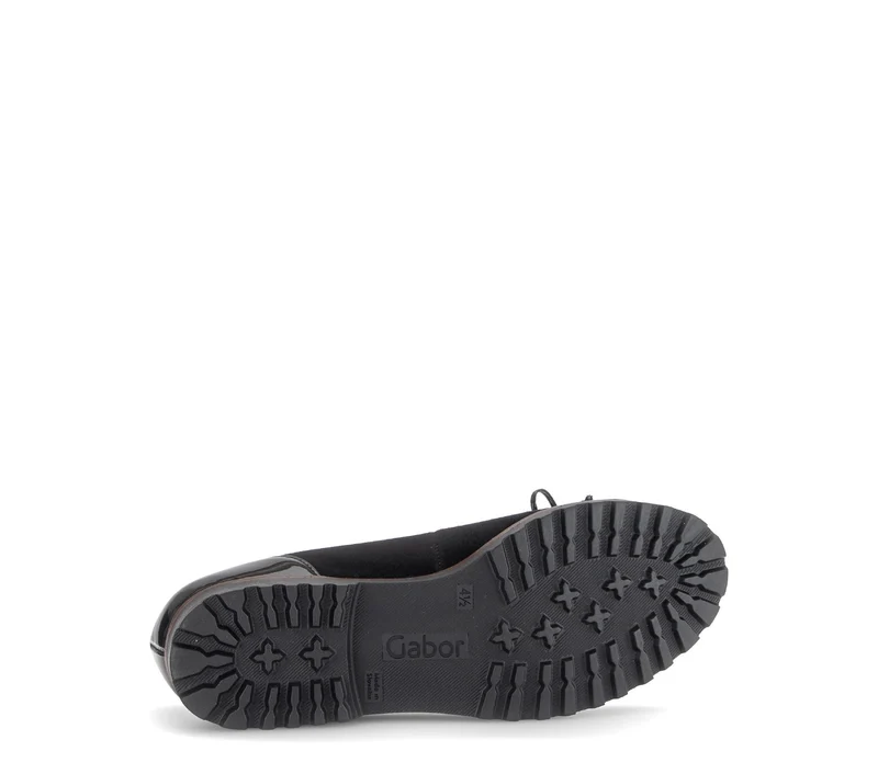 Ballerines noires en nubuck et vernis