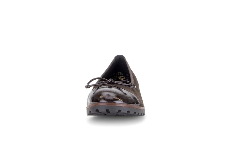 Ballerines marron en nubuck et vernis