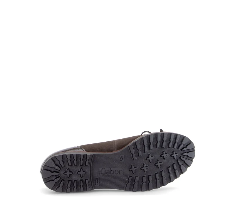 Ballerines marron en nubuck et vernis