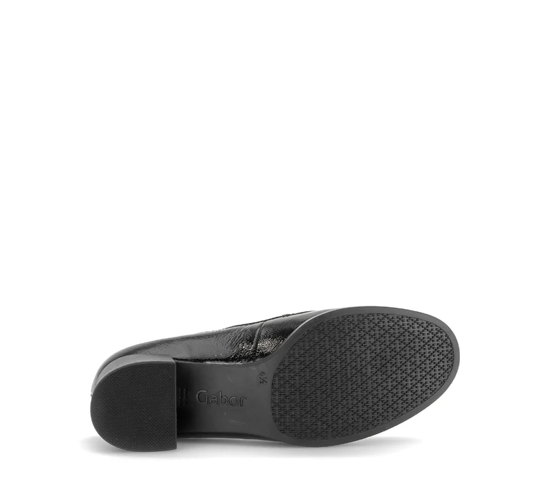 Mocassins noirs en cuir verni