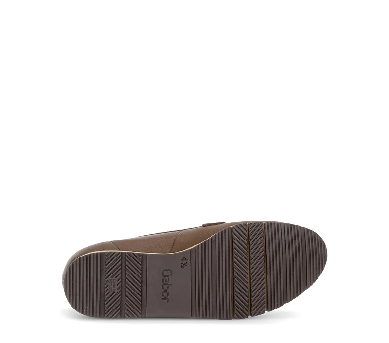 Mocassins marron en cuirs combinés