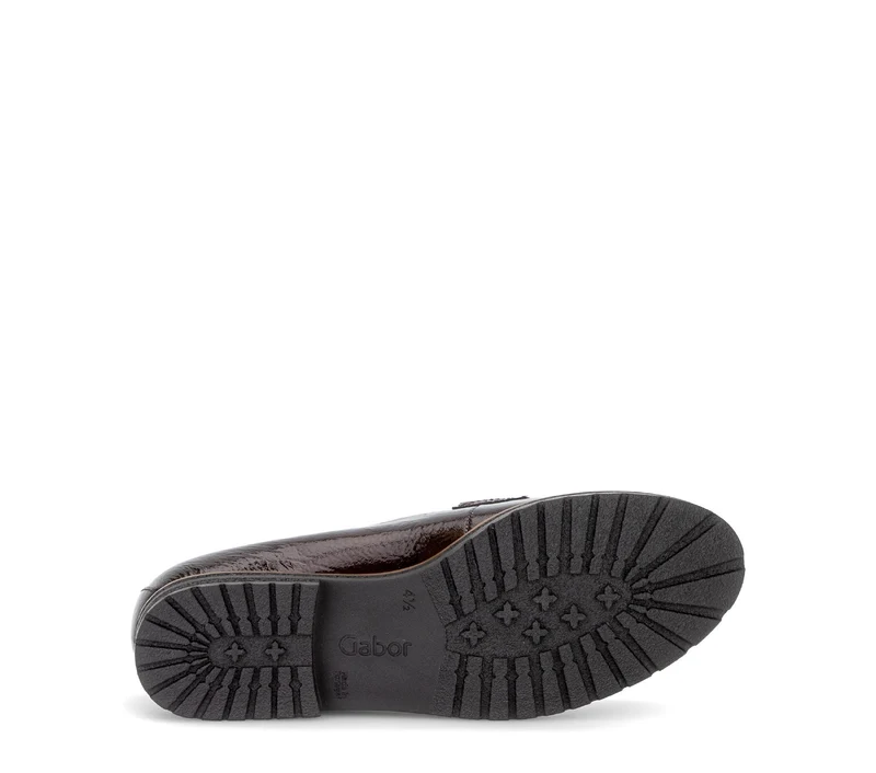 Mocassins marron en vernis et daim