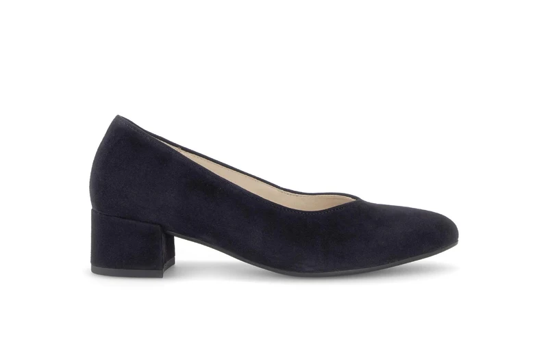 Escarpins bleus en cuir velours