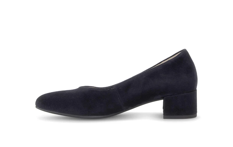 Escarpins bleus en cuir velours