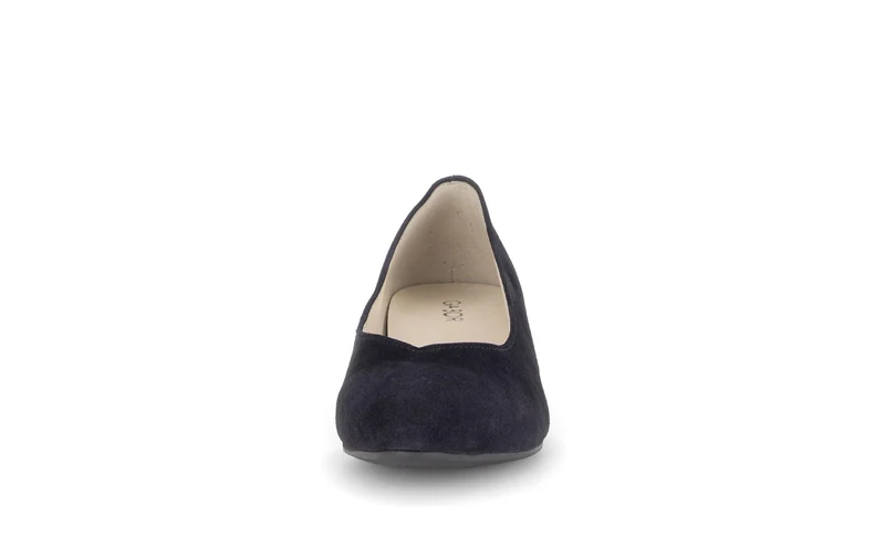 Escarpins bleus en cuir velours