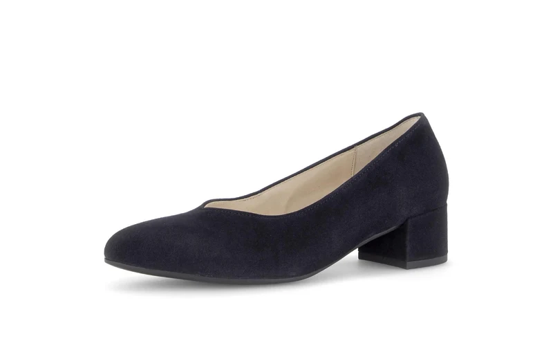 Escarpins bleus en cuir velours