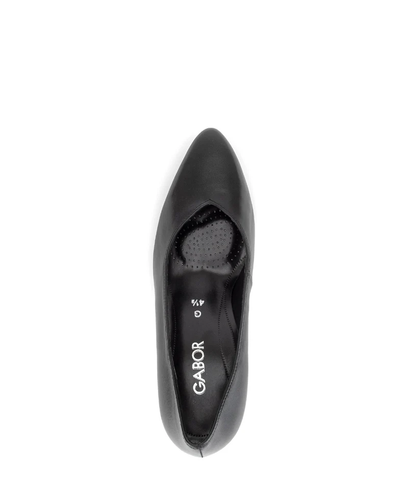 Escarpins noirs en cuir lisse