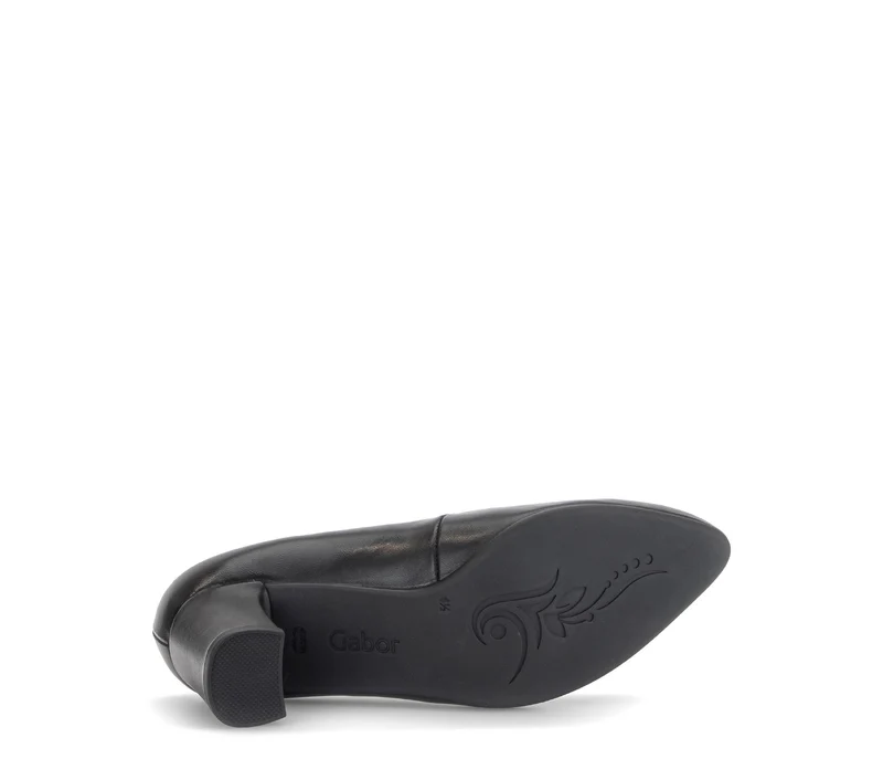 Escarpins noirs en cuir lisse