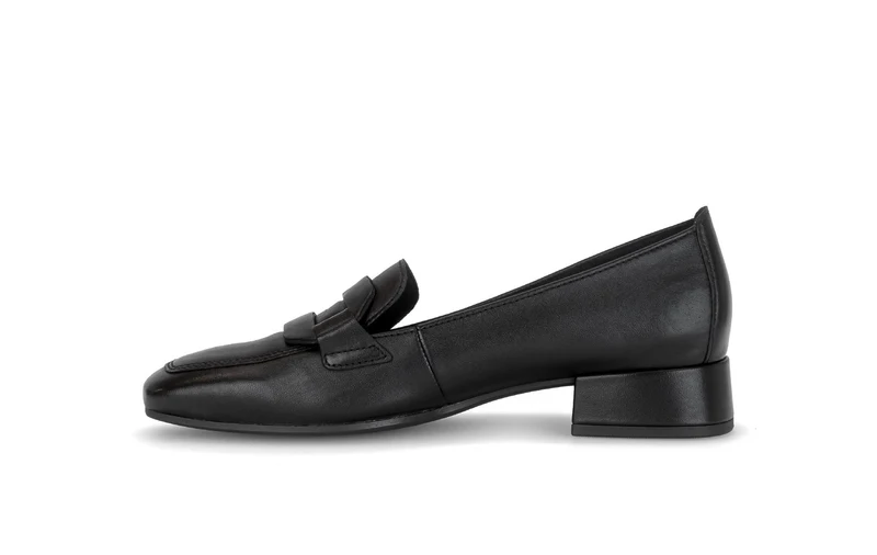 Mocassins noirs en cuir lisse