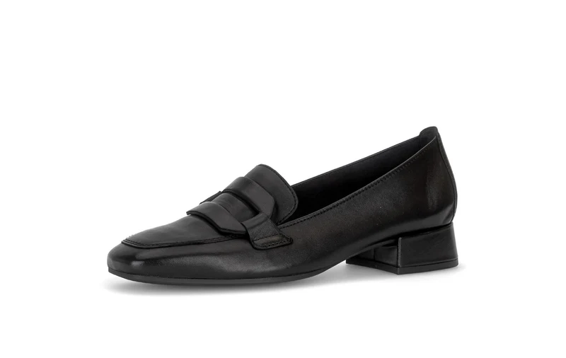 Mocassins noirs en cuir lisse
