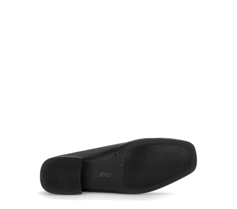 Mocassins noirs en cuir lisse