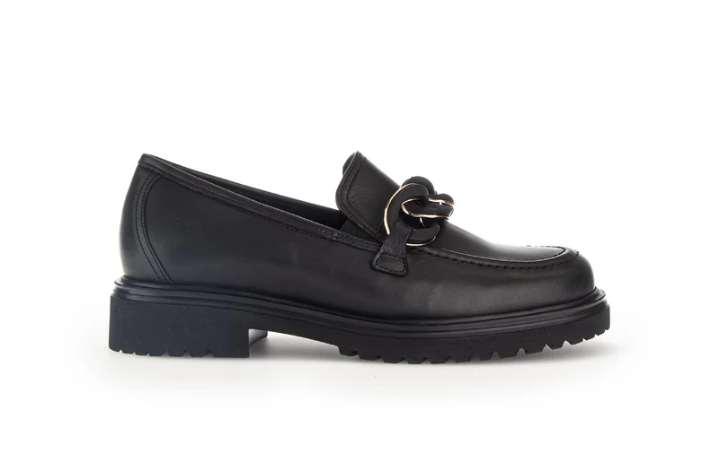 Ballerines noires en cuir lisse
