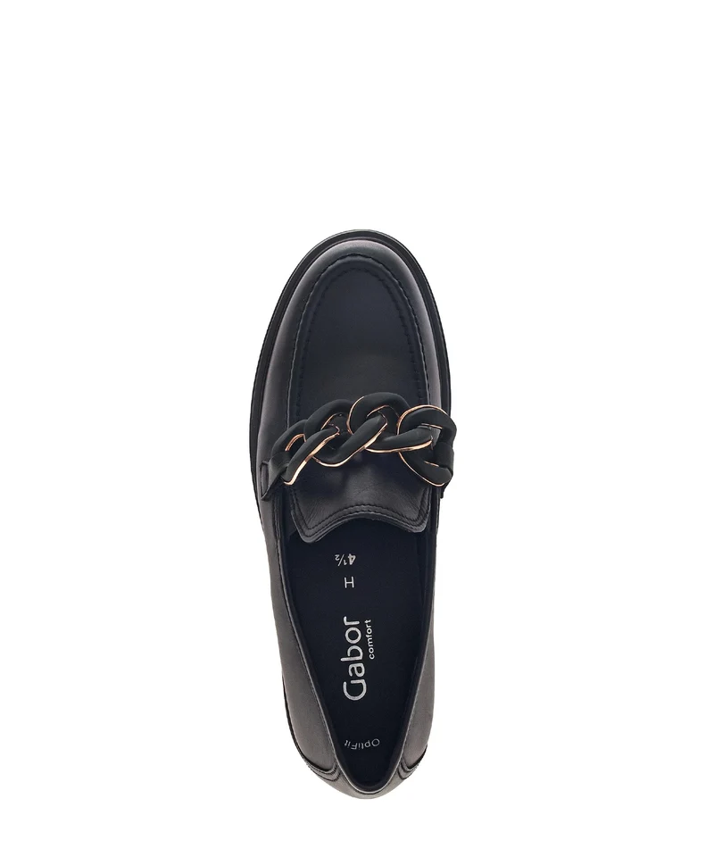 Ballerines noires en cuir lisse
