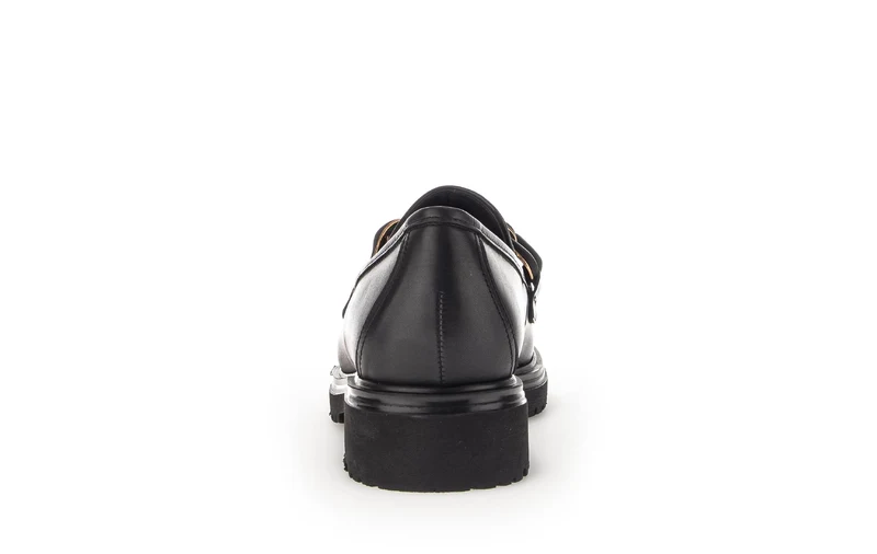 Ballerines noires en cuir lisse