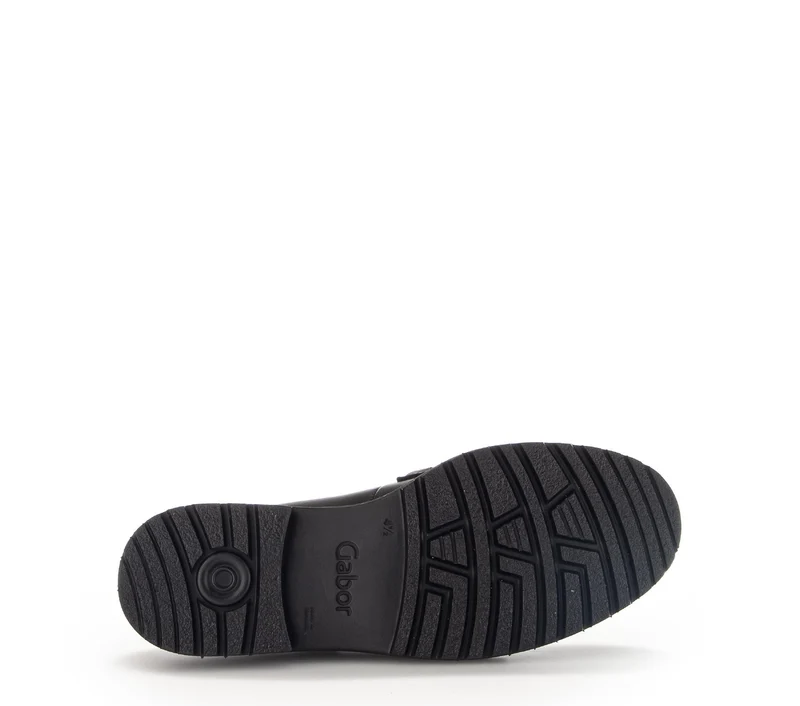 Ballerines noires en cuir lisse