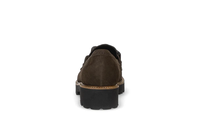 Mocassins marron en cuir velours