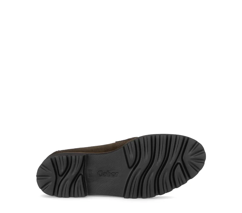 Mocassins marron en cuir velours