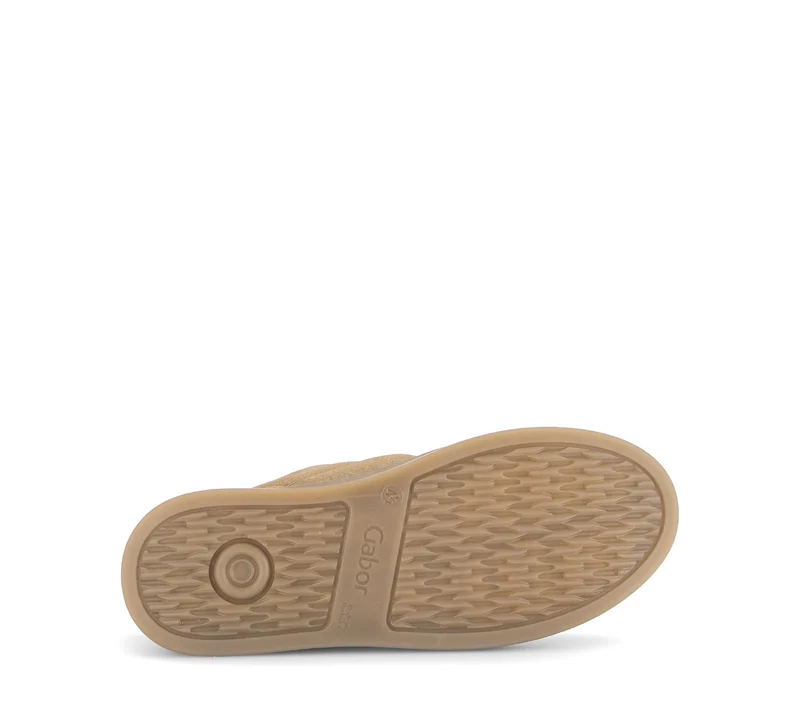 Baskets beiges en cuirs combinés
