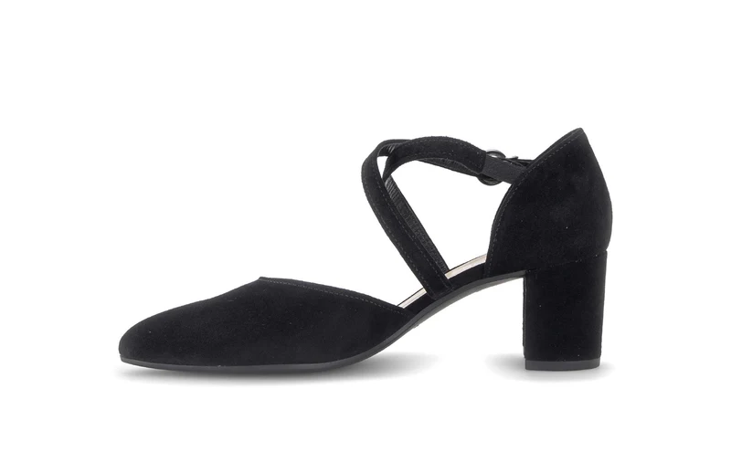 Escarpins noirs en cuir velours