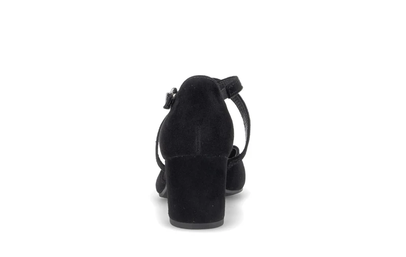 Escarpins noirs en cuir velours