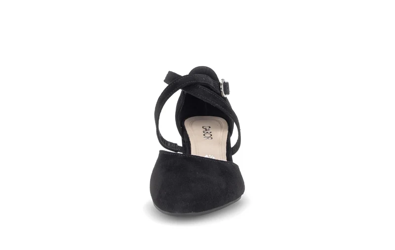 Escarpins noirs en cuir velours