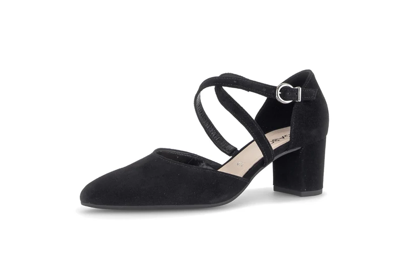 Escarpins noirs en cuir velours