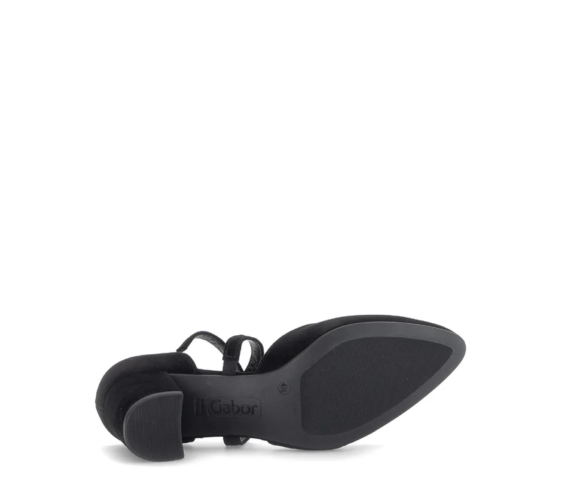 Escarpins noirs en cuir velours
