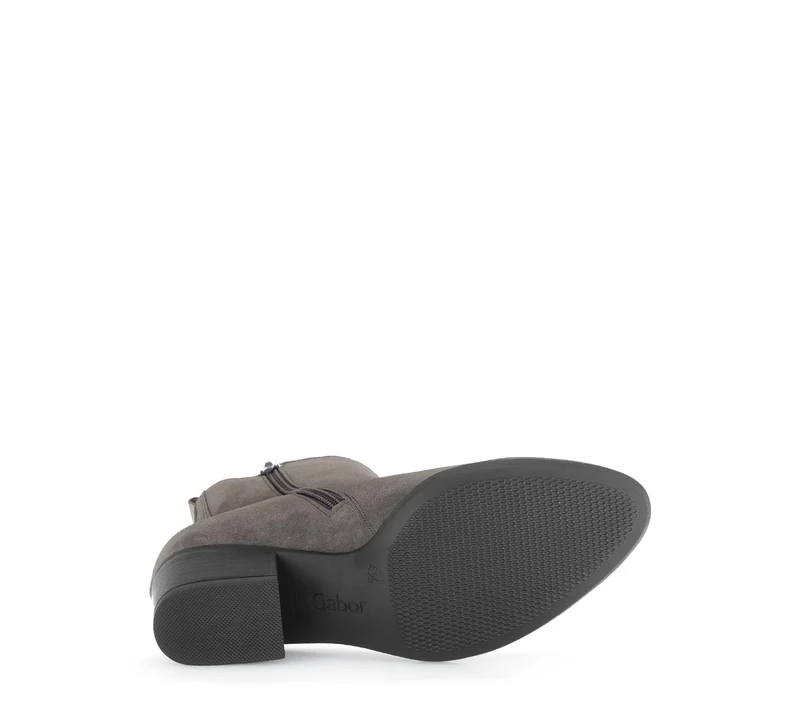 Bottines taupe en cuir velours